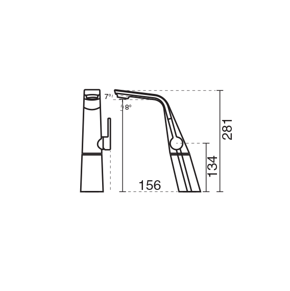 شابلون روشویی پایه بلند متیس