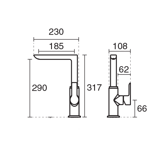 راهنمای نصب شیر ظرفشویی تاپ لاین ریتا KWC