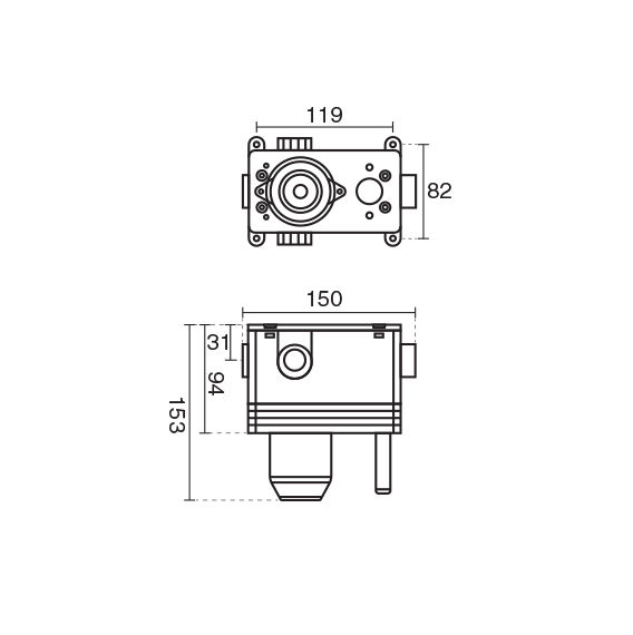 راهنمای نصب شیر مرکزی توکار حمام KWC