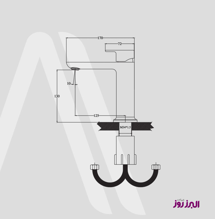 شابلون شیر روشویی ویزارد البرز روز