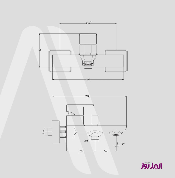 راهنمای نصب شیر دوش ویزارد البرز روز
