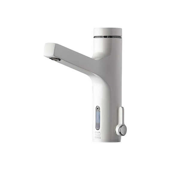 شیر روشویی هوشمند الکترونیکی آوا لایت kwc رنگ سفید