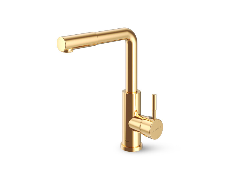 شیر ظرفشویی آشپزخانه مدل مارینو رنگ طلایی براق