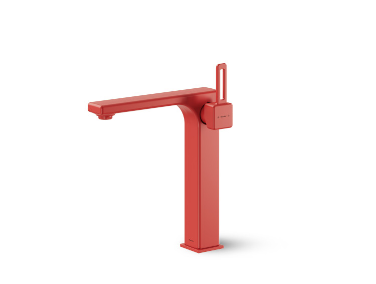 شیر روشویی پایه بلند میشل شودر رنگ قرمز